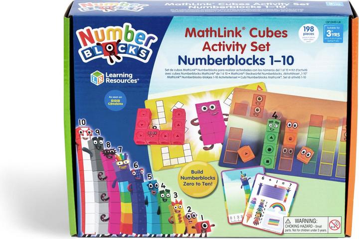 Immagine prodotto Learning Resources Set di attività MathLink® Cubes Numberblocks® 1-10 (Tedesco, Olandese, Spagnolo, Francese)