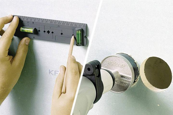 Actual product image wolfcraft 1 template for cavity wall boxes