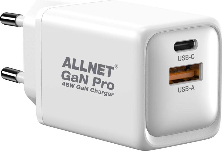 Image du produit Allnet Alimentation de rechange QC USB-C PD GaN Alimentation 33 watts 1x USB Type-A QC, 1x USB Type-C** (33 W, 2 ports)