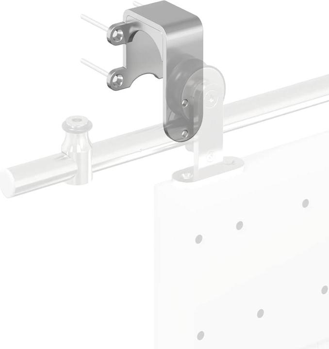 Image du produit VidaXL Supports de dérivation de porte de grange pour rails ronds 4pcs Acier inoxydable