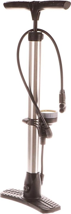 Actual product image GEKO Hand pump with manometer, aluminium body 38x530mm