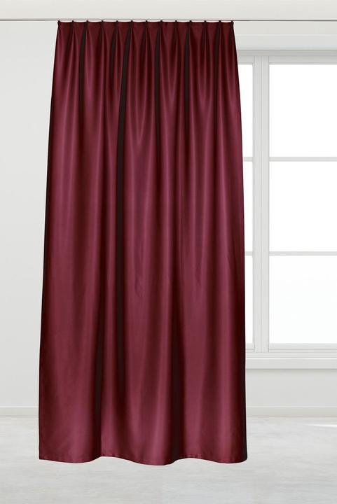 Casa Leon Tenda oscurante con nastro plissettato Bordeaux, 135 x 245 cm (135 x 245 cm)