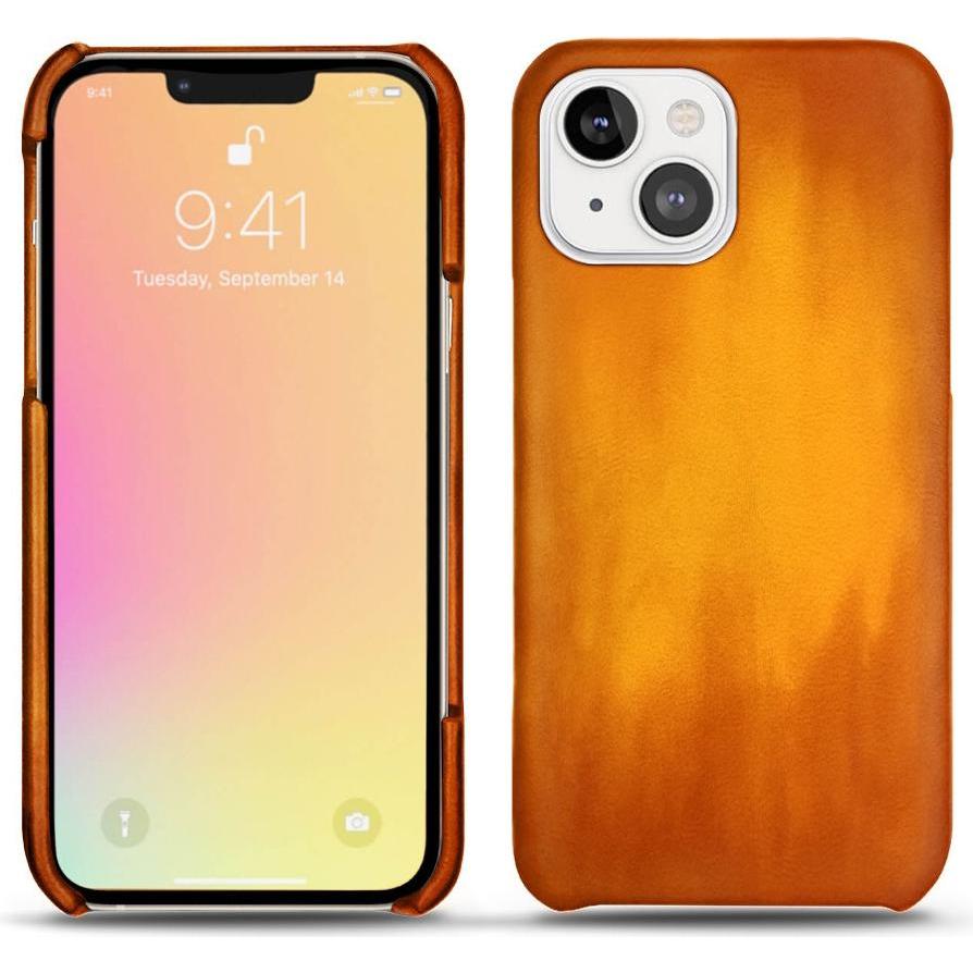 Noreve Lederschutzhülle (Apple iPhone 13), Smartphone Hülle, Orange