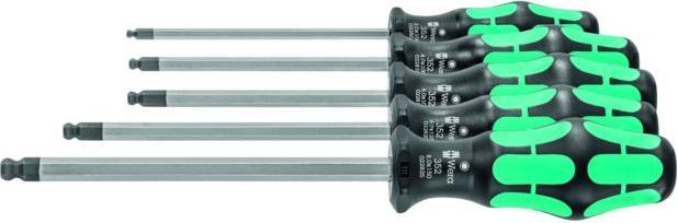 Produktbild Wera 6-kant-Kugelkopfschraubendreher-Satz, mit Kraftform-Heft (6-Kant)