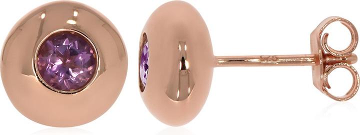 Produktbild Xen Ohrstecker mit Pink Amethyst ca. 0,60 ct. rosèvergoldet (925 Sterling Silber)