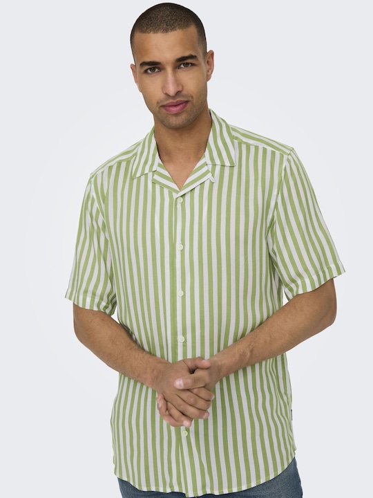Image du produit Only & Sons Chemise rayée à manches courtes (L)