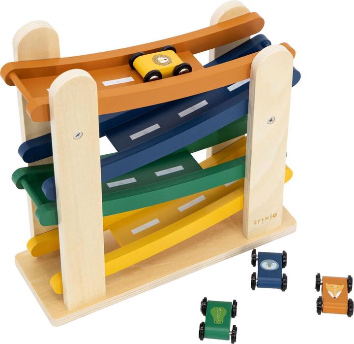 Immagine prodotto Trixie Baby Autostrada in legno con 4 auto