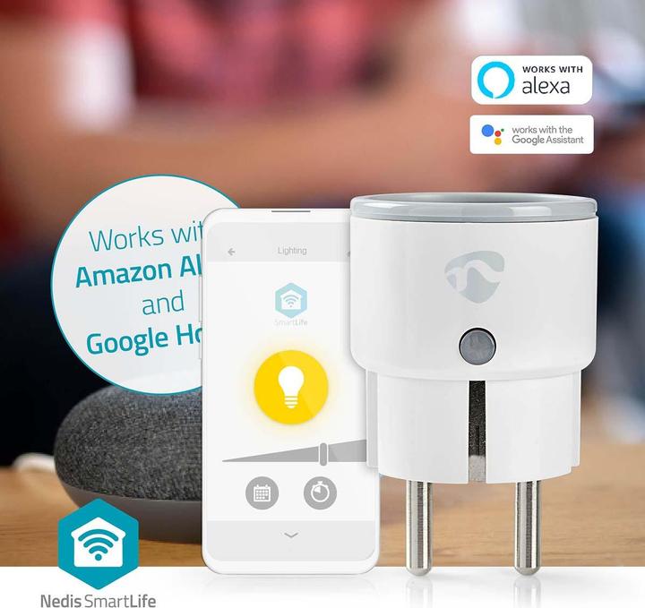 Actual product image Nedis WLAN Smartplug (WIFIP110FWT) - Energy monitoring, Schuko type F, 10 A