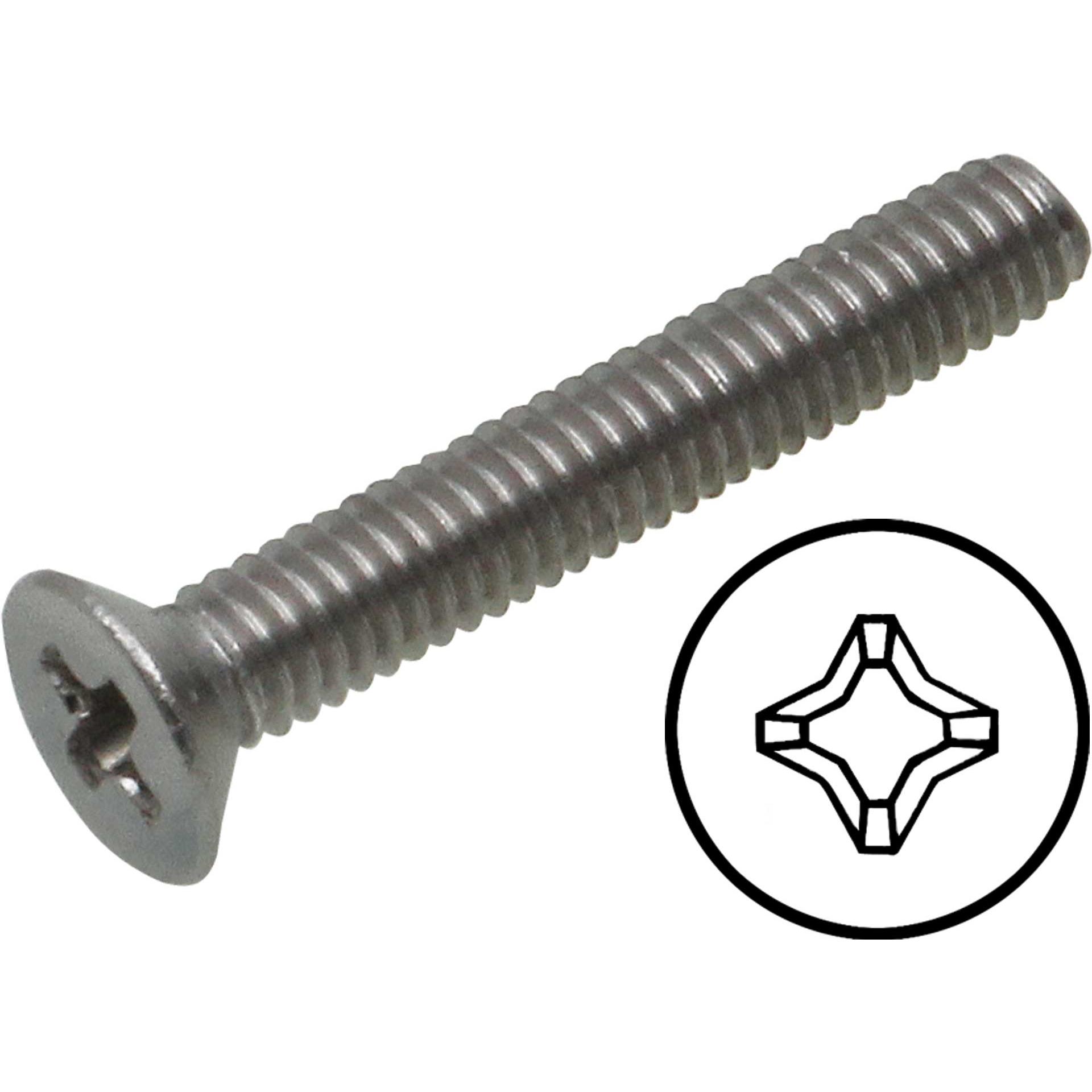 Modellbau Lindinger, Schrauben, senkkopfschrauben kreuzschlitz m2/10mm 25stk. edelstahl, rostfrei (25 Schrauben pro Stüc...