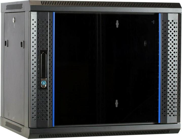 Dsit 9 HE Serverschrank, Wandgehäuse, mit Glastür (BxTxH) 600 x 450 x 500mm (9 HE, 19 Zoll Rack)
