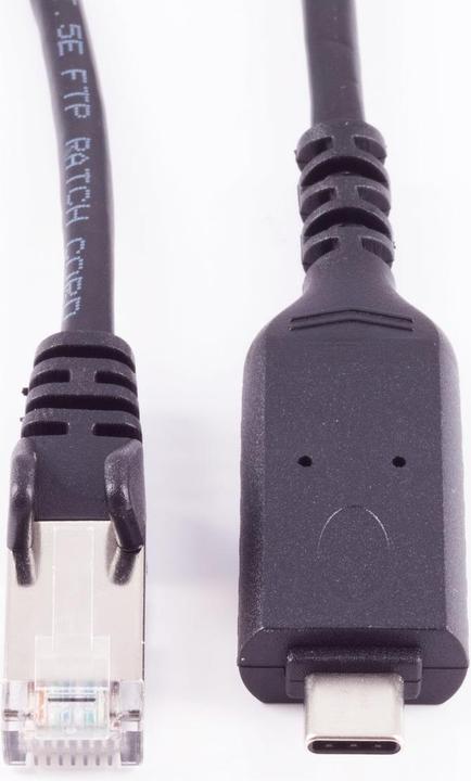 Shiverpeaks ®--USB-C LAN Adapterkabel 1G, USB Typ C Stecker auf RJ45, PVC, schwarz, 1m (BS13-51025) (USB-C, RJ45 Gigabit Ethernet (1x))