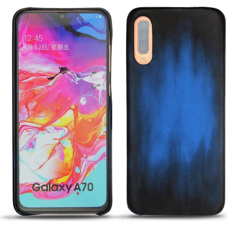 Noreve Lederschutzhülle (Samsung Galaxy A70), Smartphone Hülle, Blau
