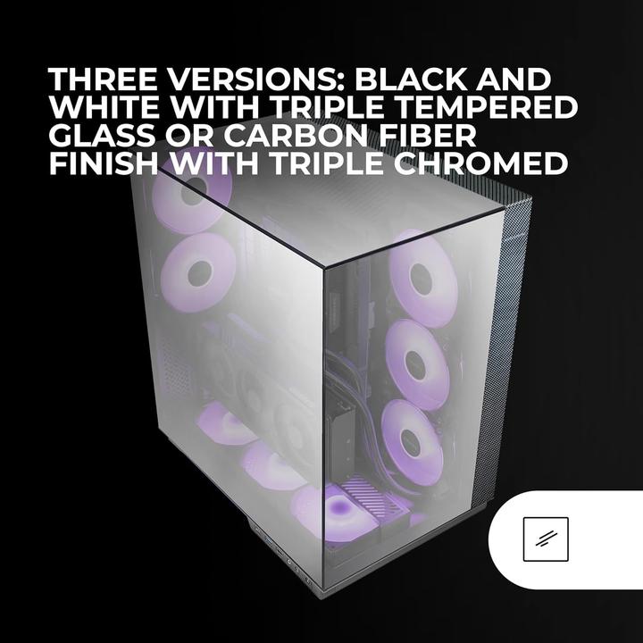 Immagine prodotto Mars Gaming Boitier Moyen Tour Atx Mc-3gf Pro RGB Avec Panneaux Vitrés (Noir) (ATX, mATX, Mini-ITX)