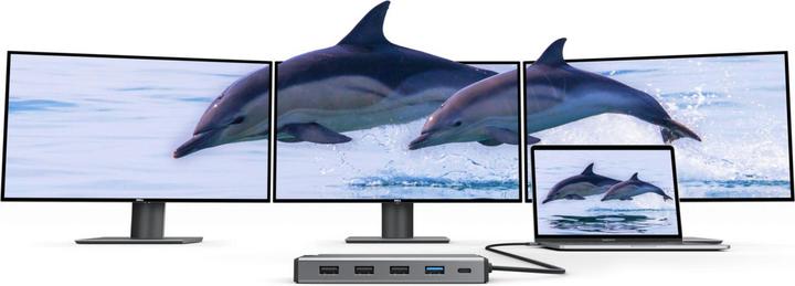 Produktbild Alogic USB-C 12-IN-1 TRIPLE (USB-C, 12 Ports)