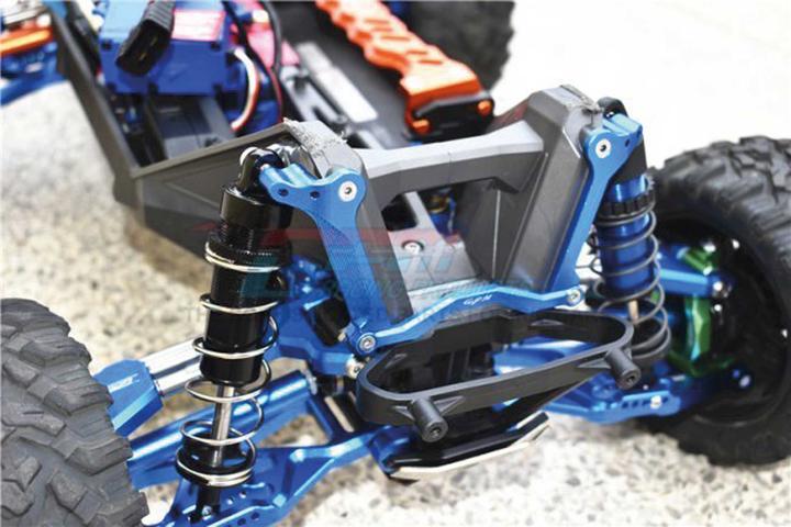 Produktbild GPM Aluminium Stossdämpferbefestigung vorn blau TRX MAXX