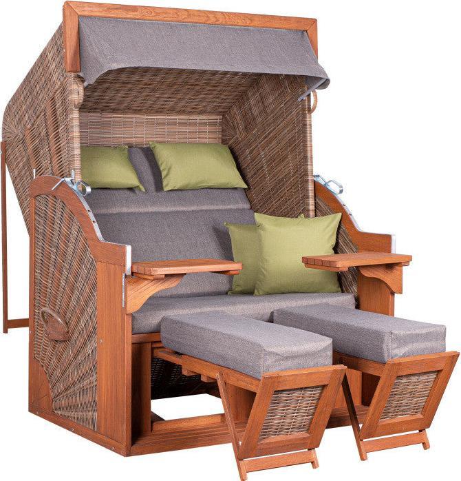 dekoVries Strandkorb Comfort XL griseum