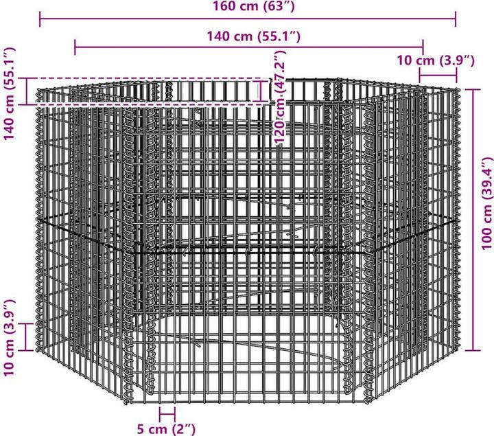 Actual product image vidaXL Gabionen-Hochbeet