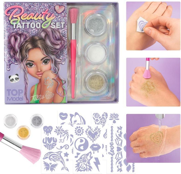 Actual product image Depesche TOPModel - Glitter Tattoo Set BEAUTY and ME - 412327