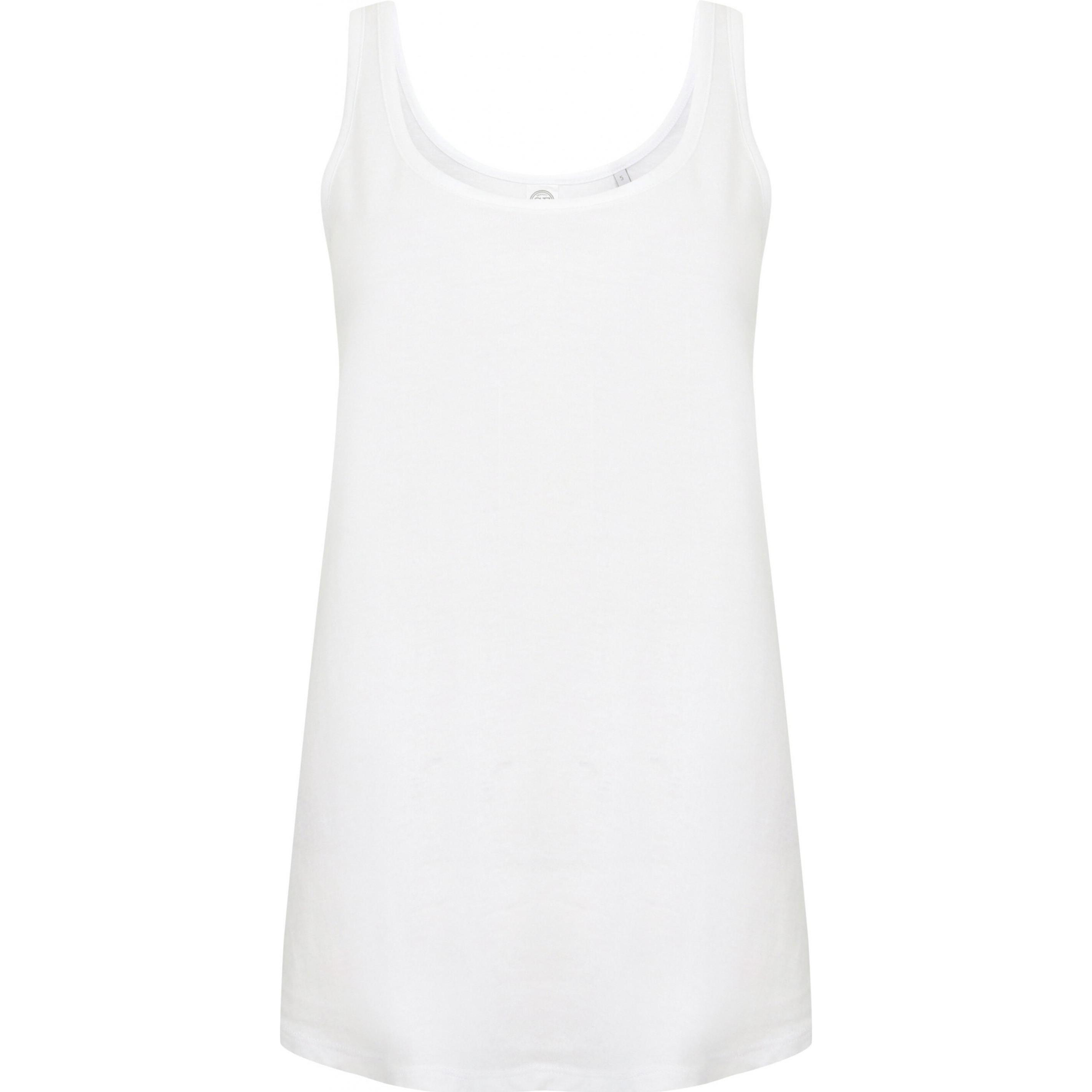 Skinni Fit, Damen, Sportshirt, Tanktop Frau (XL), Weiss, XL