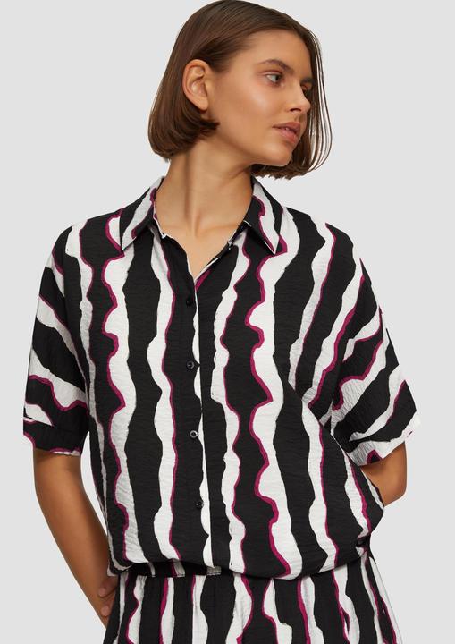 Image du produit S.Oliver Bluse Oversized Hemdbluse aus strukturiertem Viskose (46)