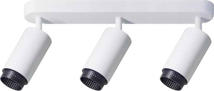 Actual product image Luxula Pivoting LED surface-mounted spot, 3-bulb, white/black (GU10)
