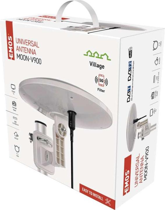 Produktbild Emos Village Moon-V900 (Parabolantenne, 20 dB, DAB/ DAB+, LTE, DVB-T / -T2)
