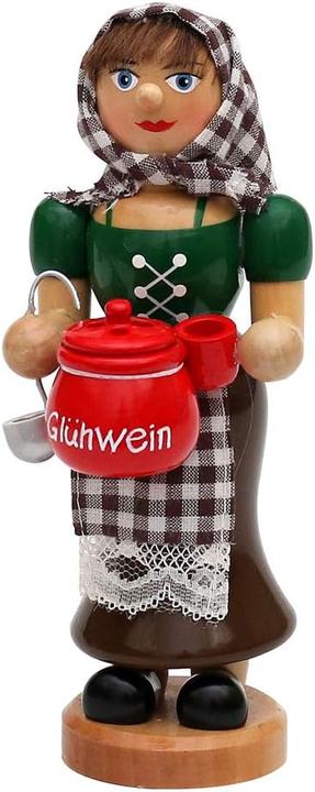 Immagine prodotto Wichtelstube-Kollektion Räucherfigur Glühweinfrau mit dampfendem Glühweintopf, Tasse & Schöpfkelle