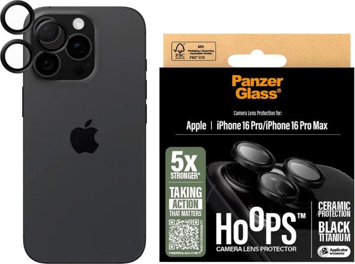 Image du produit PanzerGlass Hoops Camera Lens Protector (1 pièce(s), Apple iPhone 16 Pro, Apple iPhone 16 Pro Max)