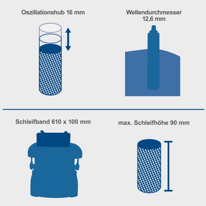 Produktbild Scheppach OSM600 Oszillierender Kanten-, Band- und Spindelschleifer 220-240V 50Hz (Bandschleifer, 450 W)