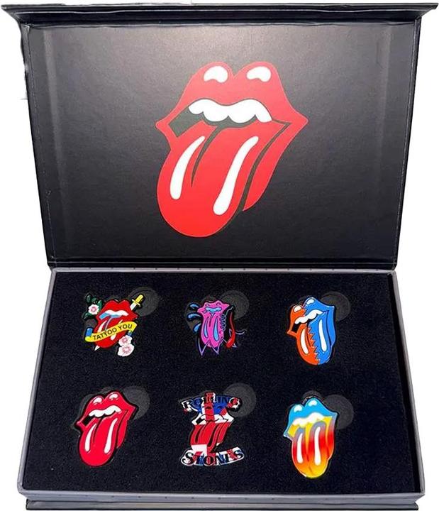 The Rolling Stones Tongues Evolution 1 Badge Set (Pack of 6)