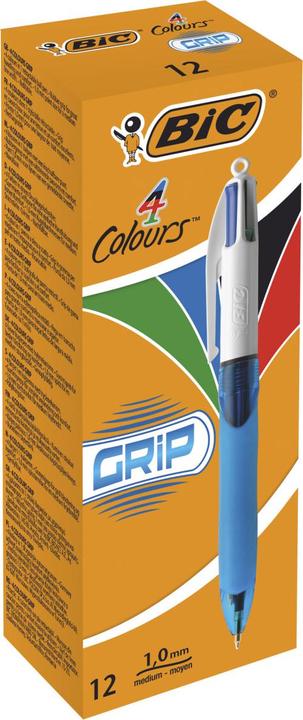 Produktbild Bic Kugelschreiber 4C Grip 8871361 4 Colours Box, 12 Stück (Multicolor, 12 x)