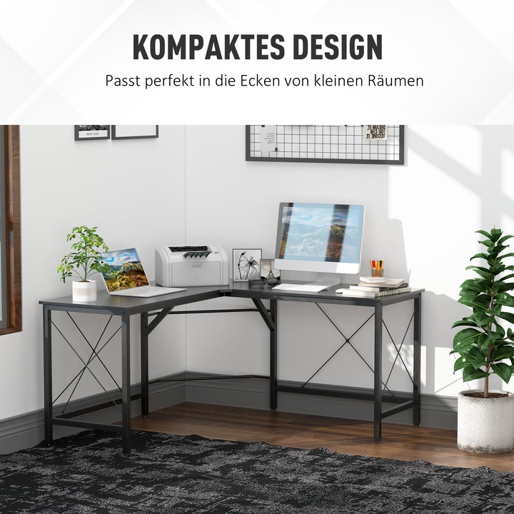 Produktbild Homcom Winkelschreibtisch (150 x 150 x 76 cm)
