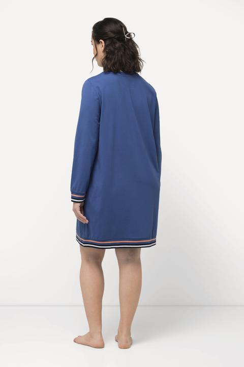 Produktbild Ulla Popken Loungewear-Kleid, Ringelbündchen, Rundhals, Langarm (50, 52)