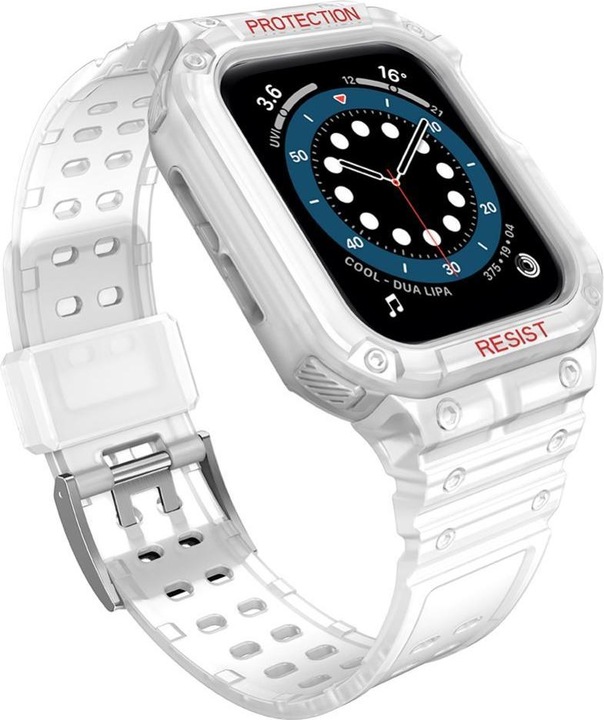 Produktbild Hurtel Protect Strap Band Case Wristband for Apple Watch 7 / 6 / 5 / 4 / 3 / 2 / SE (45 / 44 / 42mm) Case A (3, 4)