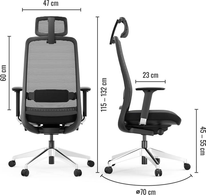 Image du produit Yaasa Chair Expert - Ergonomischer Bürostuhl (45 - 55 cm)