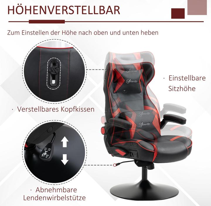 Image du produit Vinsetto Fauteuil de jeu avec haut-parleur