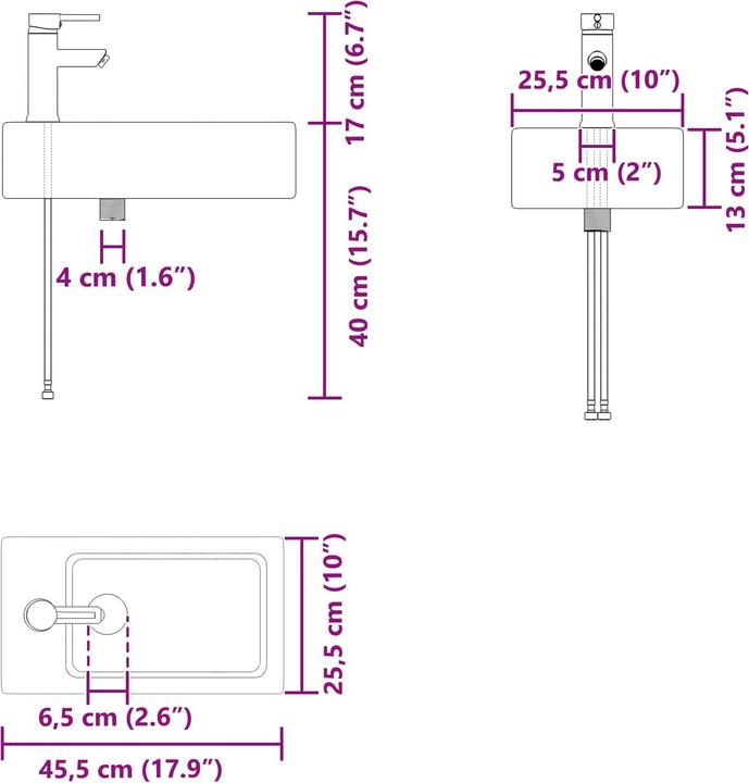 Produktbild vidaXL Waschtisch
