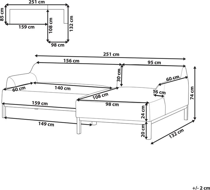 Produktbild Beliani Sosjo (Ecksofa)