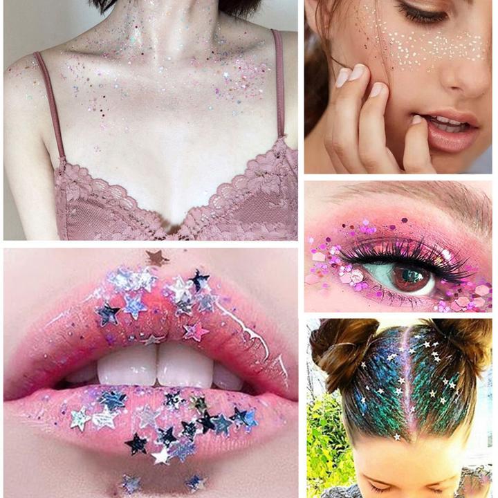 Actual product image Noya Holographisches Festival Gesichts- und Körper Glitzer Selbstklebende Glitter Gel Lidschatten