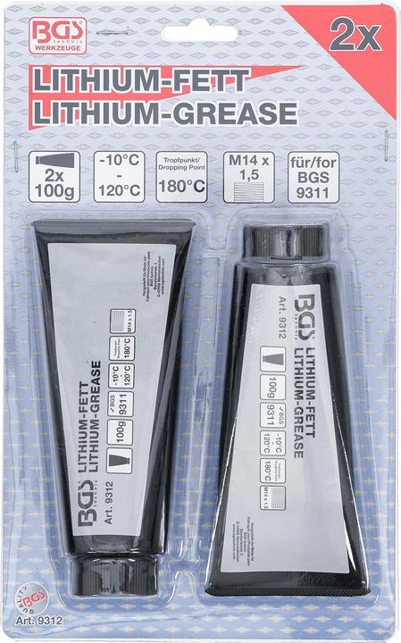 Productafbeelding BGS Lithium vet voor mini-vetspuit Art. 9311 | 2 tubes