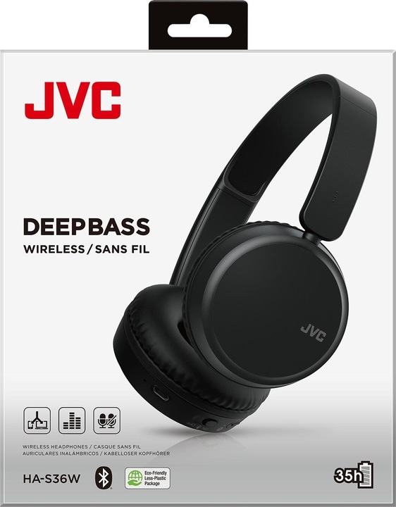 Actual product image JVC HA-S36W-B-U (ANC, 35 h, Wireless)