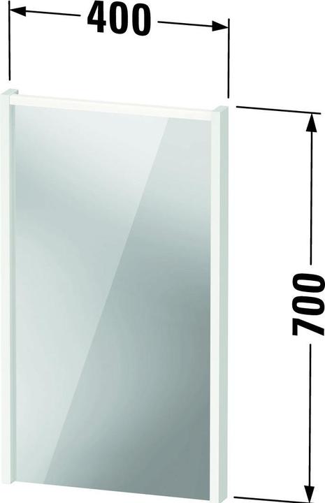 Actual product image Duravit D-Code mirror, LED light field top, 400x700mm, external light switch required, 3 W