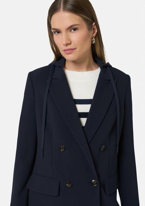 Produktbild Comma Indoor-Blazer Doppelreihiger Blazer mit abnehmbarer Kapuze (38)