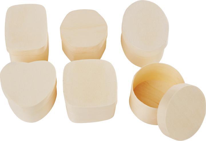 Produktbild VBS Spanschachteln "Formen", 6er-Set, 4-6 cm