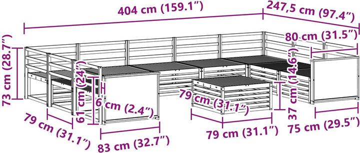Produktbild vidaXL Outdoor-Sofa