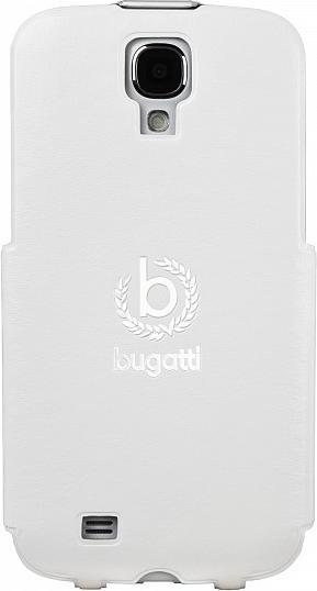 Actual product image Bugatti Style for Mobile UltraThin Book Case Geneva for Samsung Gal. S4, White (Samsung Galaxy S4)