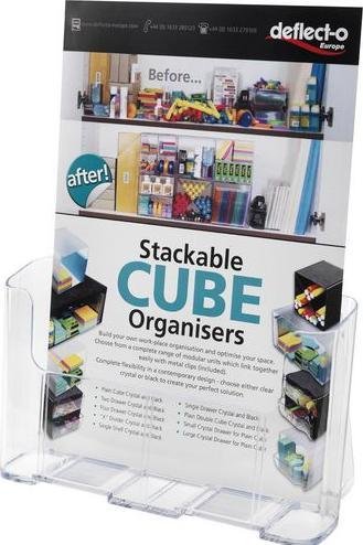 Markenlos Literature holder Deflecto LHPA411 Transparent DIN A4 portrait format (A4)