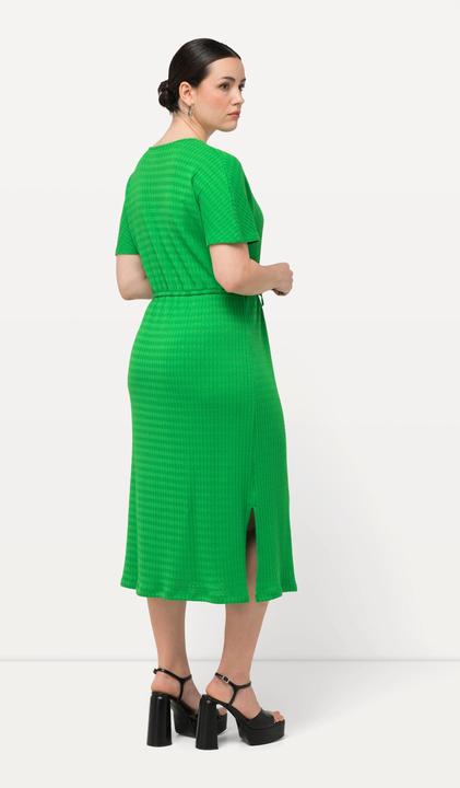 Produktbild Ulla Popken Midikleid, Strukturjersey, V-Ausschnitt, Halbarm (42, 44)