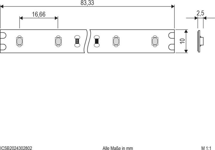 Productafbeelding EVN ICSB2024302802 LED-strip IP20 24V/DC (Wit, 500 cm, Interieur)