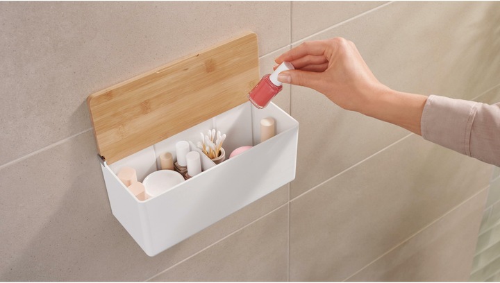 Produktbild tesa BABOO Aufbewahrungsbox mit Deckel, gross inkl. Klebelösung ohne Bohren